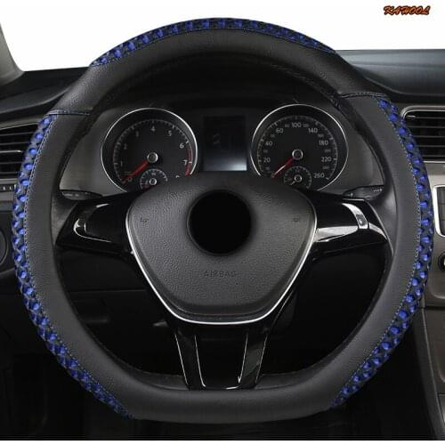 KAHOOL Leather Car Steering Wheel Cover For Renaults Duster Megane 2 3 koleos Logan sandero Scenic 2