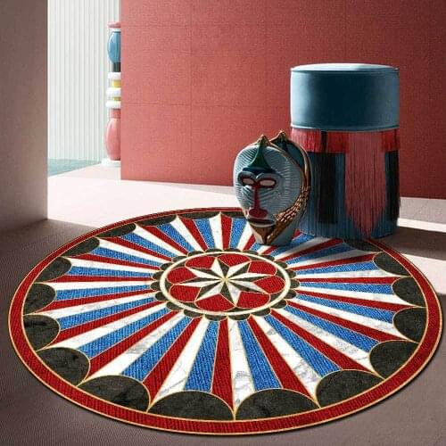 Round Carpet Child Room Computer Chair Cushion Mat Kids play Carpet 3D Printing Bedroom Bedside Floor Rug Living Room Decor Rugs