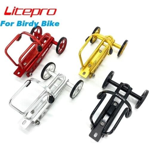 Litepro Folding Bike Easywheel Water Bottle Mount Aluminum Alloy For Birdy Rear Rack Easywheel With Kettle Holder