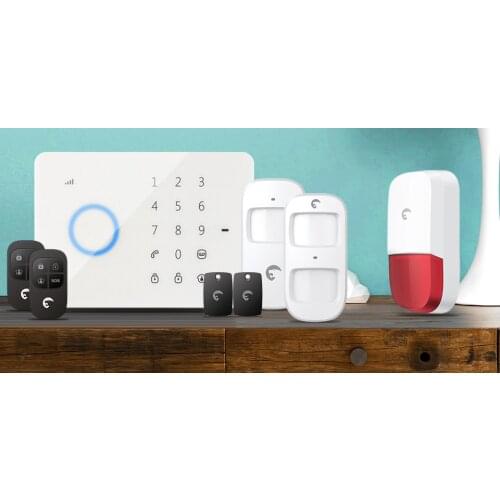 Multi-language GSM Alarm System Support 10 remote controls, 50 wireless accessories and 50 RFID tags