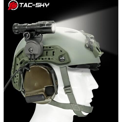 TAC-SKY Tactical Flashlight Mounting Bracket for helmet mounting Suitable for tactical headset Fast Ops Core ARC rail adapter