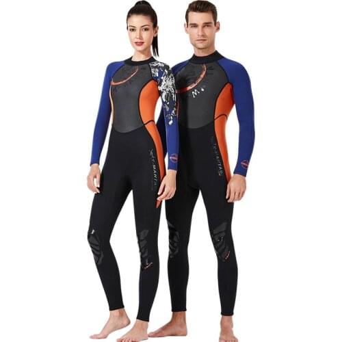 DIVE & SAIL Wetsuit 1.5MM neoprene men women Full Body Scuba diving suit surfing spearfishing Snorkeling Winter thermal swimsuit