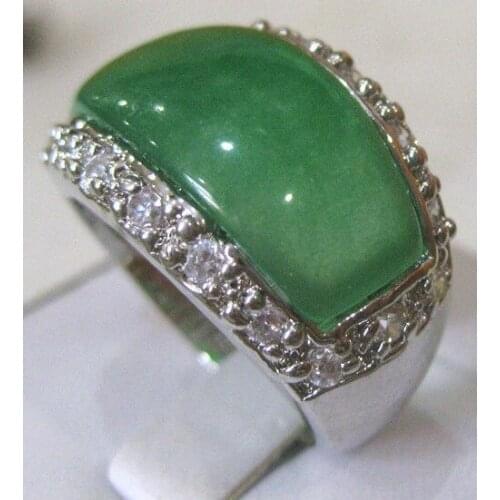 Charm men/women/s unisex green stone ring US #7,8,9,10 choose