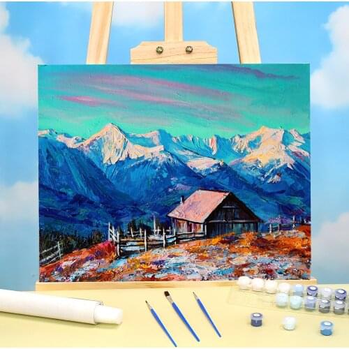 Landscape Sunny Winter DIY Painting By Numbers Set Acrylic Paints 40*50 Painting On Canvas Home Decor For Adults Art