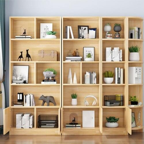 808TA Credenzas All solid wood bookcase with door storage cabinet