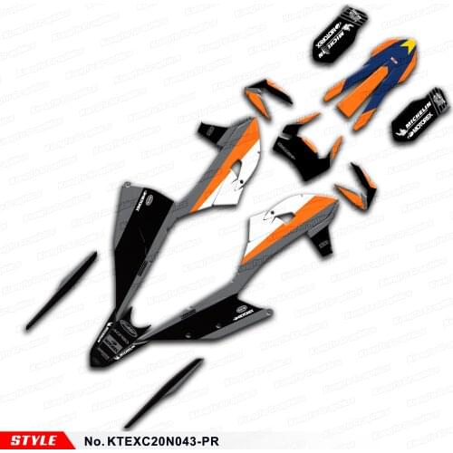 Aftermarket Vinyl Wraps for EXC EXC-F XC-W XCF-W 150 300 500 SX SXF XC-F 125 250 350 450 19 to 21, Style No.KTEXC20N043-PR