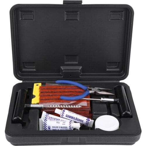 Professional 1 set Tyre Puncture Auto Repair Tool Kit Tubeless Car Bike Van Truck Motorcycle Tool Kit Metal&Plastic Tyre