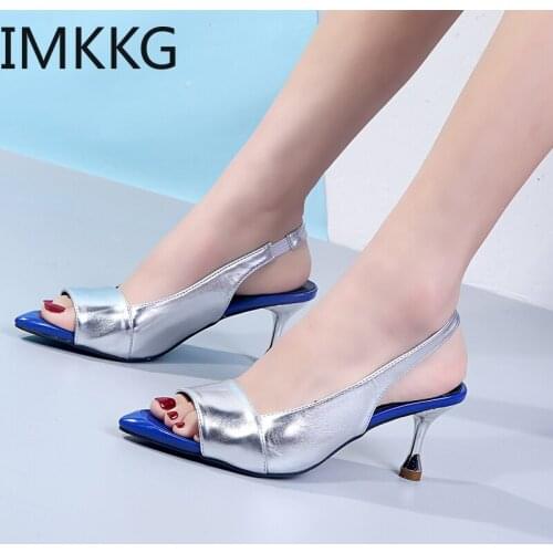 2020 summer fashion Fish Mouth Shoes Women Sandals high heels sandals Elegant women pumps Peep Toe High Heels sandalias mujer