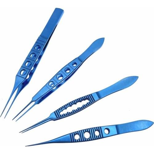 Titanium New Straight Suture Forcep with teeth 102mm/108mm/115mm long ophthalmic tweezers eye instrument 1pcs