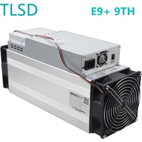 TLSD Used Ebang E9+ 9TH Bitcoin Mining Machine with Power Supply