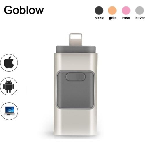 USB Flash Drive For iPhone X/8/7/7 Plus/6/6s/5/SE/ipad OTG Pen Drive 16GB 64GB USB Sticks DIY Pendrive 128 gb 32GB With Type c