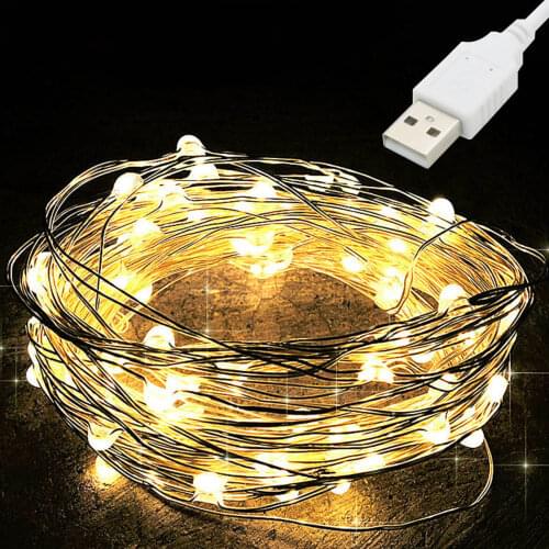 10M USB LED String Light Waterproof LED Copper Wire String Holiday Outdoor Fairy Lights For Christmas Party Wedding Decoration