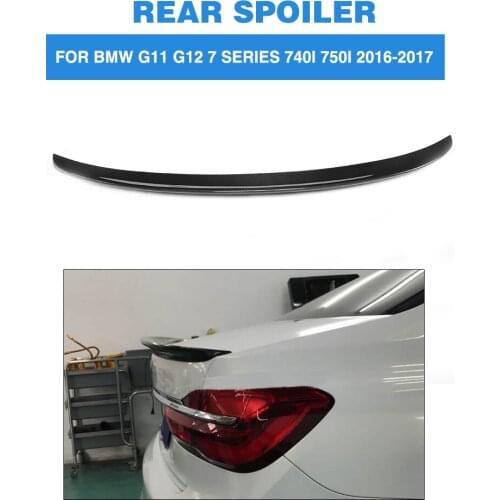 Carbon Fiber Rear Spoiler Boot Duck Lip Wing for BMW 7 Series G11 G12 740i 750i 2016 2017 Trunk Trim Sticker Custom Spoiler