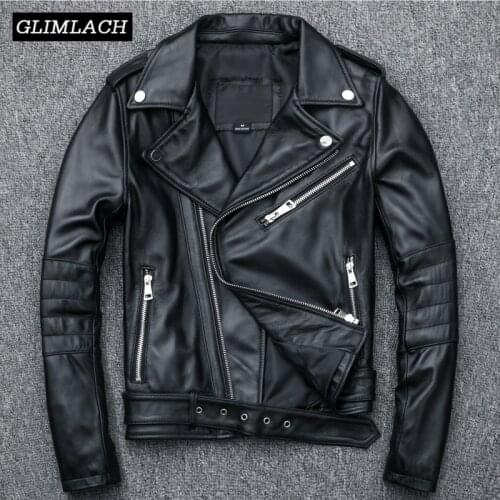 2020 Genuine Leather Motorcycle Jacket Women 100% Sheepskin Real Leather Black Short Coat Ladies Zippers Streetwear Slim Outwear