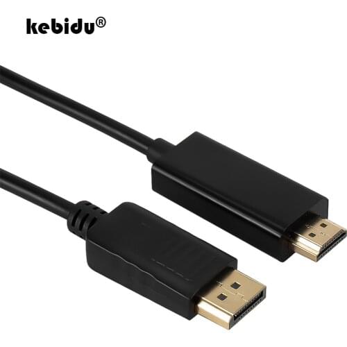 1.8M 3M 1080P DisplayPort 1.4 Cable DP to HDMI-compatible Adapter Display Port Gold Connector Converter Cord for Dell PC Laptop