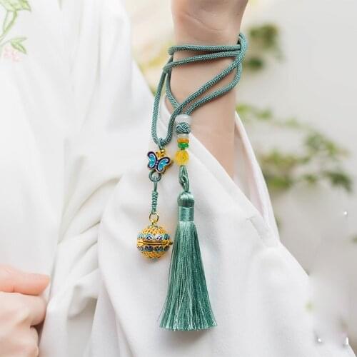 1pcs Ancient Pendant Necklace Neck Rope Lanyard Tassel Hand Rope for Hanfu Cosplay Prop Decor for Women Men Gift