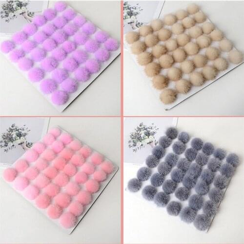 10Pcs 18 Colors 5cm Mink Pompoms Fur Balls For Sewing On Knitted Keychain Scarf Shoes Hats Fur DIY Crafts Hair Accessories