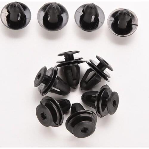 10Pcs Black Vehicle Car 8 mm Hole Plastic Rivets Fastener Door Clips Car Interior Accessories