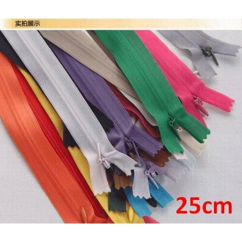 20pcs Invisible Zippers Net Length 25cm 10" Nylon Close End Enviromental