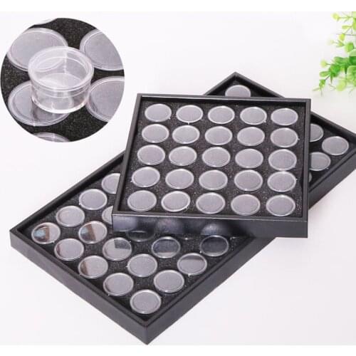 25/50pcs Separate Slots Empty Storage Box Grids Clear Nail Art Rhinestones Tools Jewelry Beads Display Storage Case Organizer