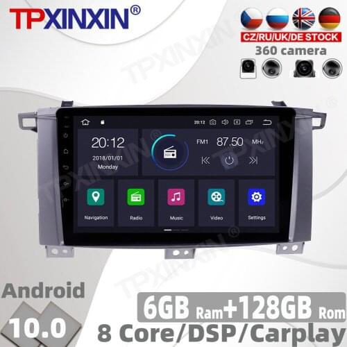 128GB Android 10.0 For Land Cruiser LC100 2002 - 2007 Car Radio Multimedia Video Player Navigation GPS Accessories Auto 2din DVD