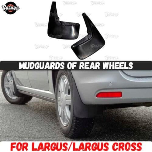 Mudguards of rear wheels for Lada Largus / Cross 2011- broad form Rubber accessories protective anti splash car styling