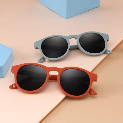 Children Kids Sunglasses Fashion Vintage Boys Girls Baby Sun Glasses UV400 Eyewear Shades Polarized Free Glasses Elastic S8308