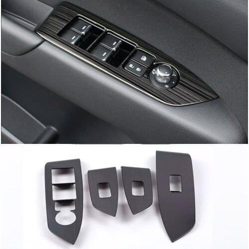For Mazda CX5 CX-5 KF 2017 2018 2019 Stainless steel Car Interior Window Lift Panel Switch Button Decoration Cover Stickers
