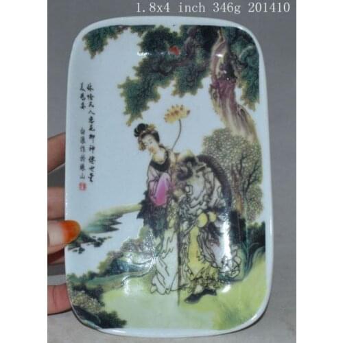 Exquisite Collectible Old Chinese Porcelain Plate - ancient beauty Fairy