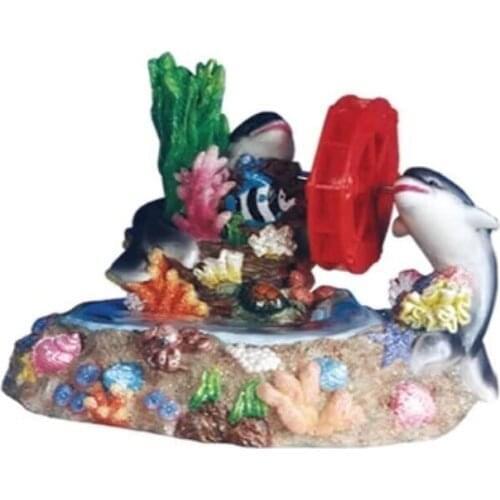King Aquarium Decor Dolphin Finny Rockery Wheel 231977352