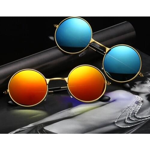 2020 Classic Vintage Sunglasses Children Colorful Mirror Glasses Boys/Girls Metal Frame Kids Cute Outdoor Eyeglasses