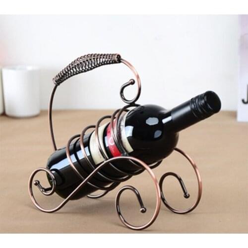 Creative Spring Handle Wine Rack Portable Wine Display Shelf Holder Durable Wine Storage Rack Organizer Bar Decorations