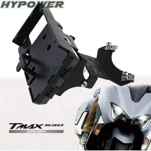 For YAMAHA TMAX 530 T-MAX 530 2017-2019 2018 Motorcycle Windscreen Navigation Bracket USB charger mobile phone mounting Holder