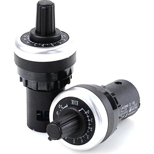 LA42DWQ-22 1K 2K 5K 10K 22mm Diameter Pots Rotary Potentiometer Converter Governor Inverter Resistance Switch for arduino