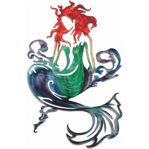 Mermaid Wall Decor Metal Durable Mermaid Wall Hanging Living Room Bedroom Ornament Decoration Accessories