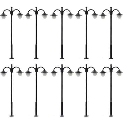 10pcs Model Railway Led Lamppost Lamps Street Lights N Scale 4.5cm 12V New LYM17 model outdoor lamp yard light leds