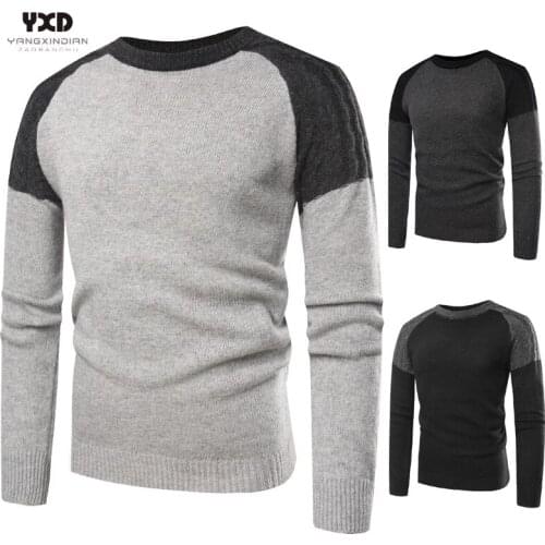 Man clothes Spliced Cotton Mans Sweater Pullover Mens Sweaters Jumper Men Casual Slim Knitted Sweater Pullovers korean clothes