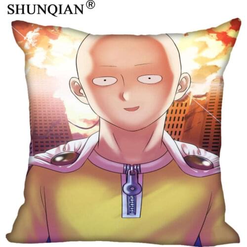 One Punch Man Custom Gift Pillow Cover Decorative Square Zippered Two Side Pillowcase 35x35cm,40x40cm,45x45cm,60x60cm More Size