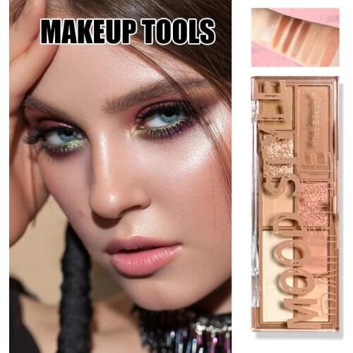 High Quality 8 Colors Eyeshadow Palette Highlight Shimmering Naturally Long Lasting No Smudging Eye Shadow