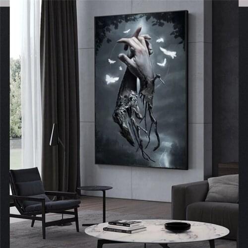 Hurt Withered Finger Canvas Art Painting Hang In Hand Wall Art Posters Prints Wall Pictures for Living Room Home Decor Cuadros