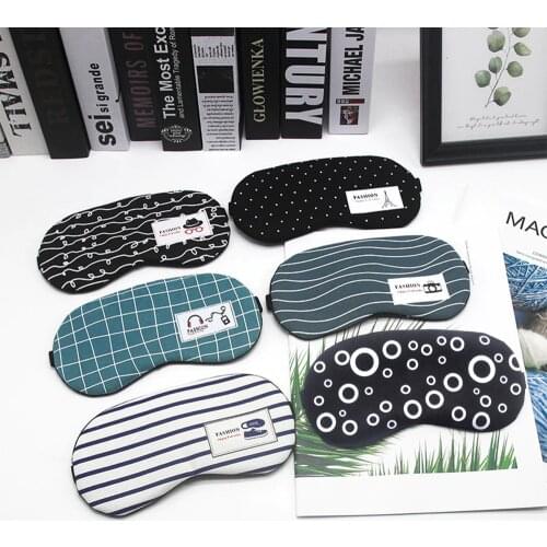 Striped Polyester Cotton Eye Mask Shading Sleep Blindfold Light Proof Remedy For Sleeping Relax Health Care