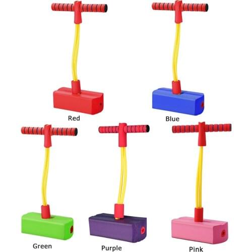 JOCESTYLE Antiskid Funny Foam Jumper Outdoor Safety Training Pogo Stick Sports Exercise Kids Bounce Toys with LED Flash Dropship