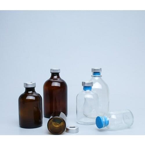 Butyl Rubber Stopper Control Anaerobic Bottle Reagent Bottle 20mm Standard Crimp Bottle Bayonet Glass Bottle Open-hole Sampling