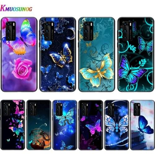 Silicone Cover Beautiful butterfly for Huawei P Smart Z S Plus 2020 2019 Nova 5T 5i 5 4e 4 3i 3e 3 2i Phone Case