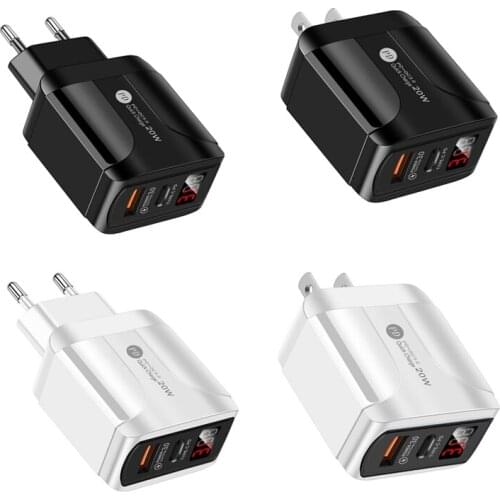 QC3.0 USB LED Smart Led Digital Display Fast Charging Charger for Computer, Mobile Phone and Tablet