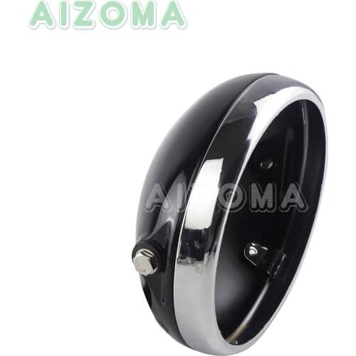 Universal Motorcycle 7 inch Headlight LED Headlamp Replacement Bucket Steel Housing Cover for Harley Sportster Dyna Softail