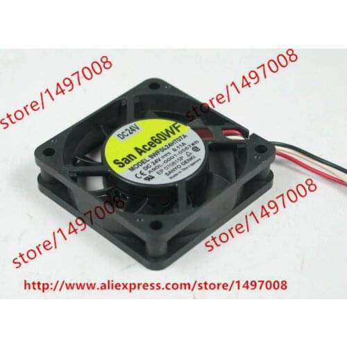 SANYO DENKI 9WF0624H707A A90L-0001-0567#B DC 24V 0.11A Server Cooling Fan