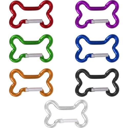 10PCS Bone Type Carabiner Aluminum Alloy Backpack Water Bottle Buckle Multifunctional Crarabiner