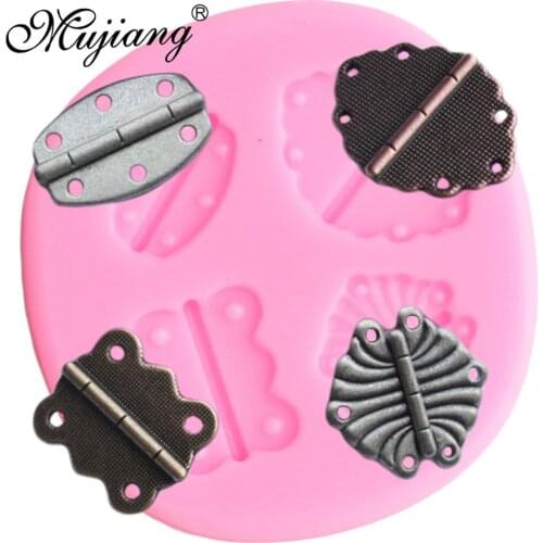 3D Vintage Industrial Steampunk Hinge Silicone Fondant Molds DIY Party Cake Decorating Tools Polymer Clay Candy Chocolate Moulds