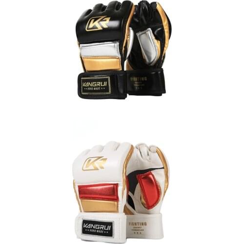 MMA Gloves Boxing Men&Women Leather More Paddding Fingerless Punching Bag Kickboxing,Sparring, Muay Thai Heavy
